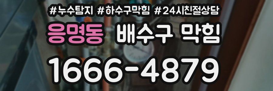 응명동 배수구 막힘