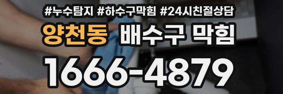 양천동 배수구 막힘