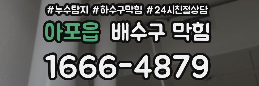 아포읍 배수구 막힘