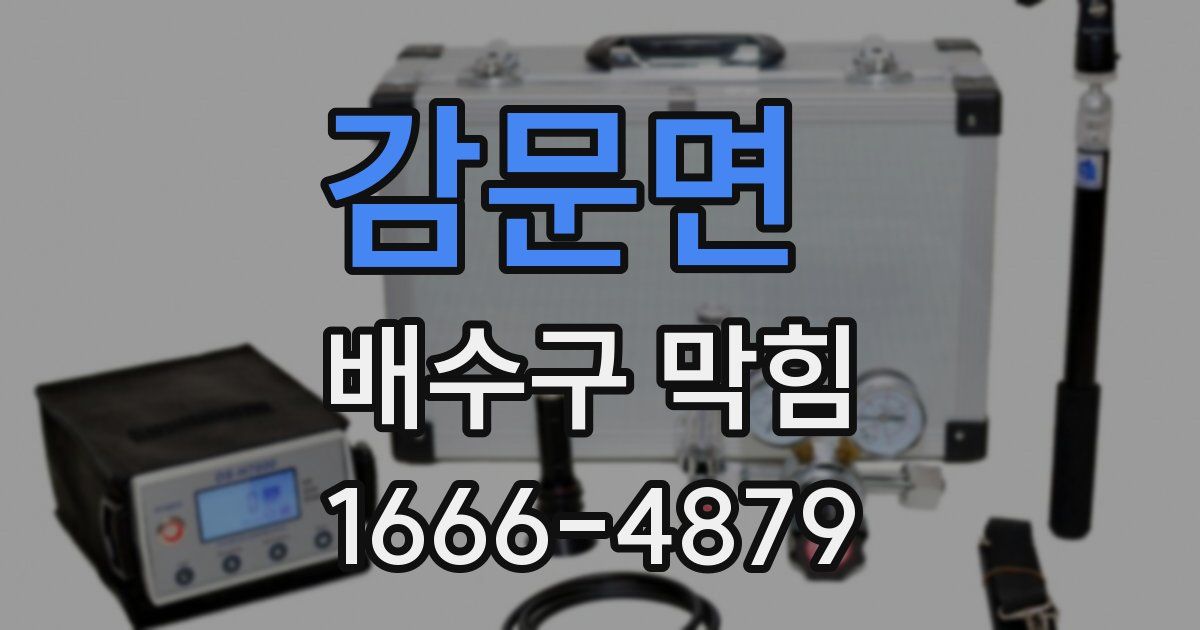 감문면 배수구 막힘