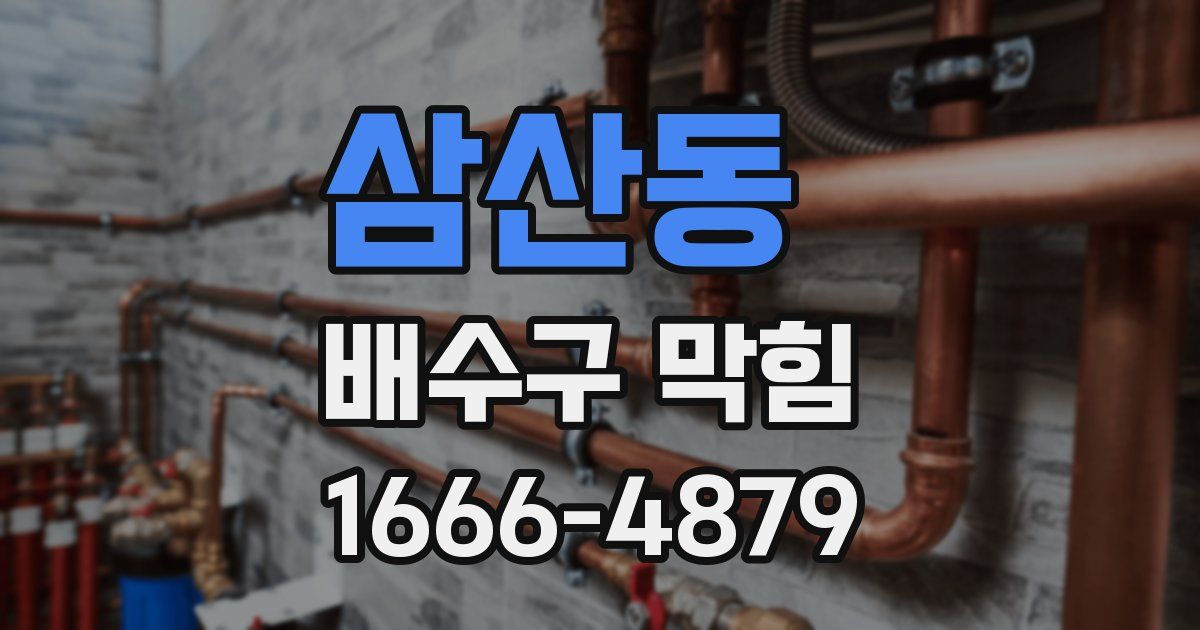 삼산동 배수구 막힘