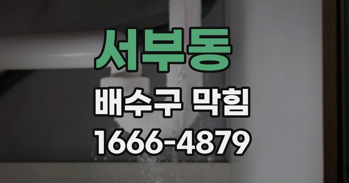 서부동 배수구 막힘