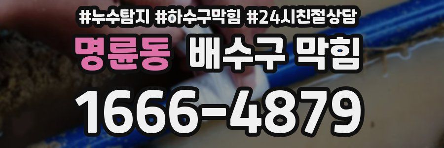 명륜동 배수구 막힘