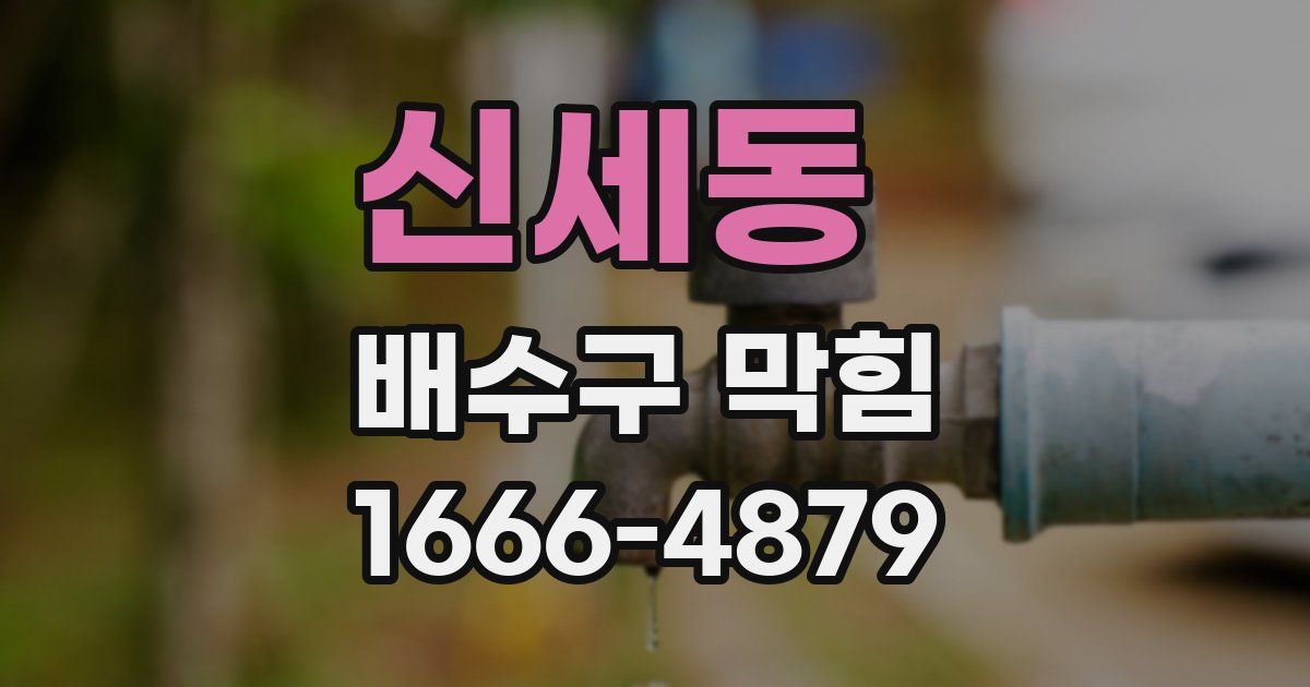 신세동 배수구 막힘