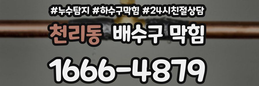 천리동 배수구 막힘
