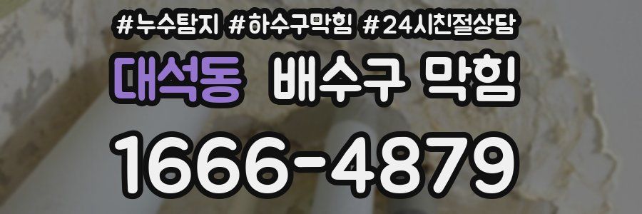 대석동 배수구 막힘