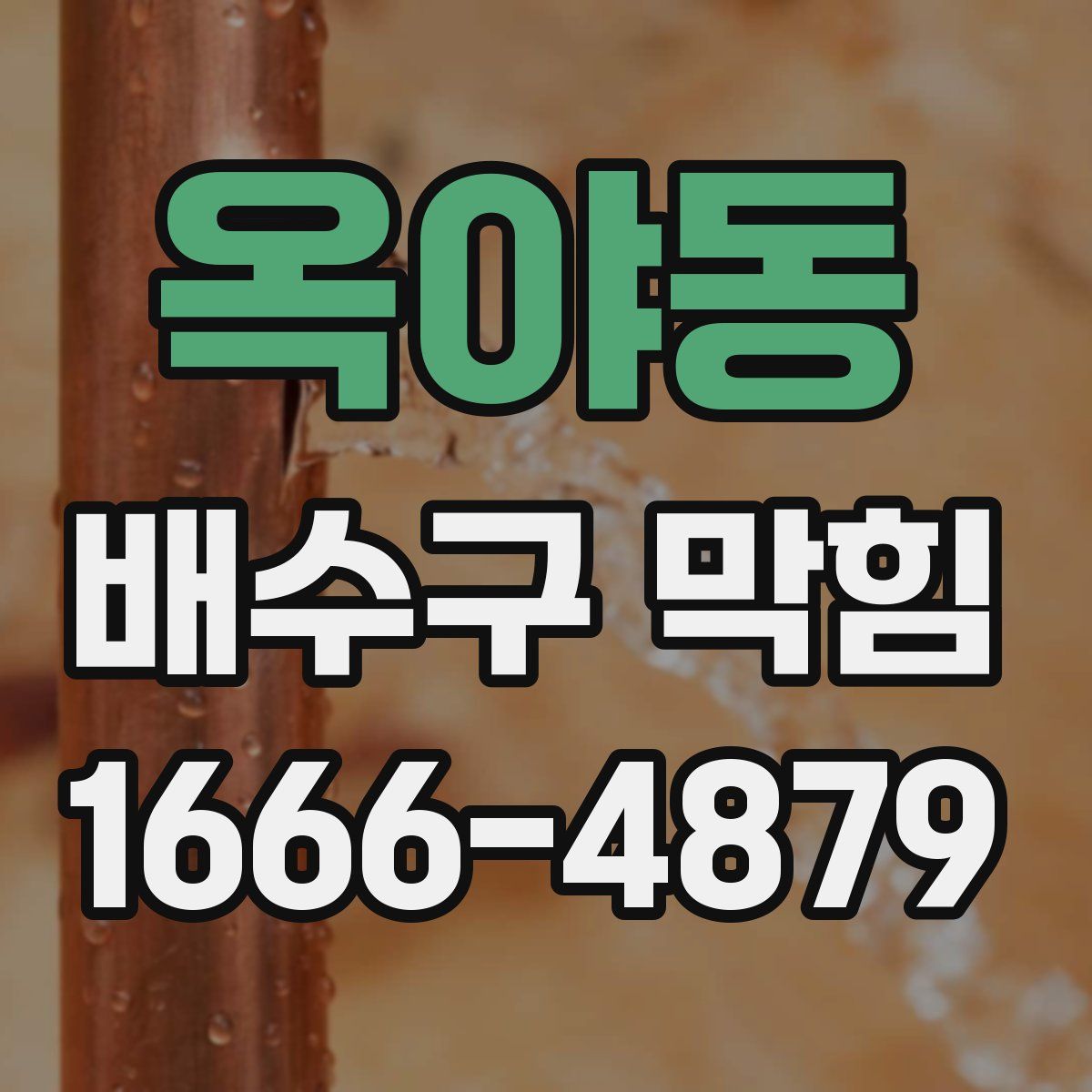 옥야동 배수구 막힘