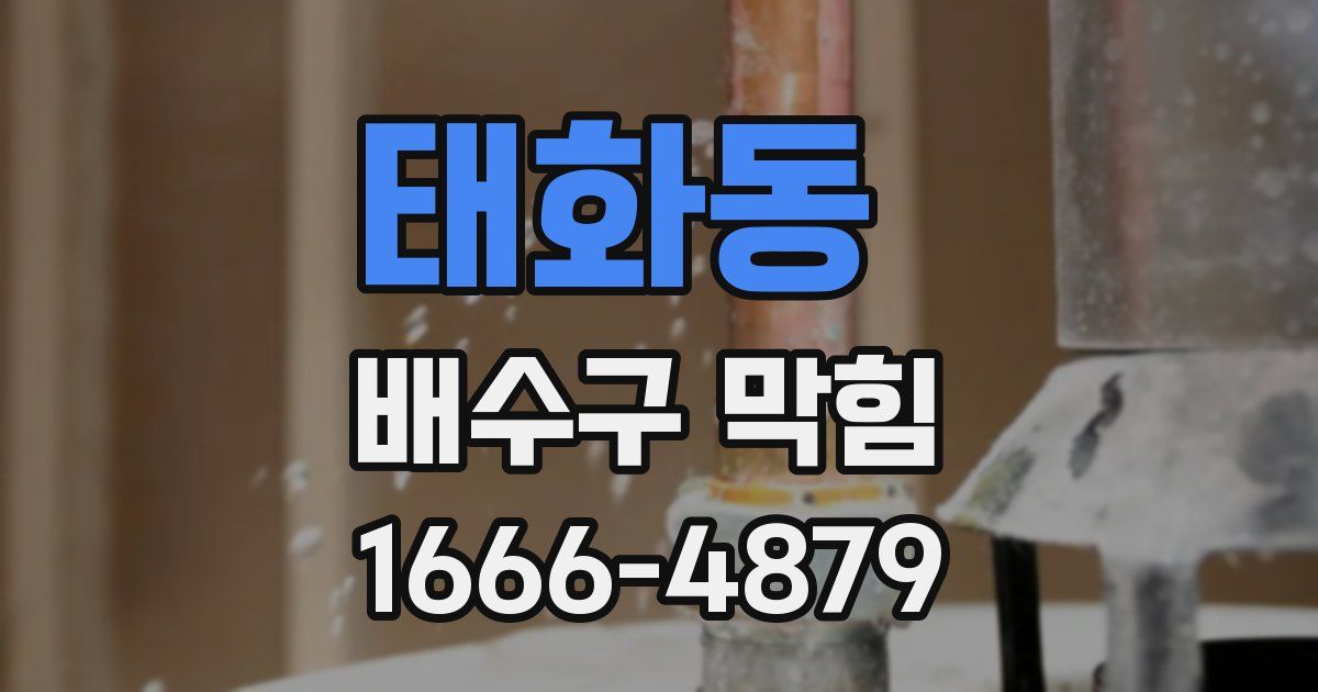 태화동 배수구 막힘
