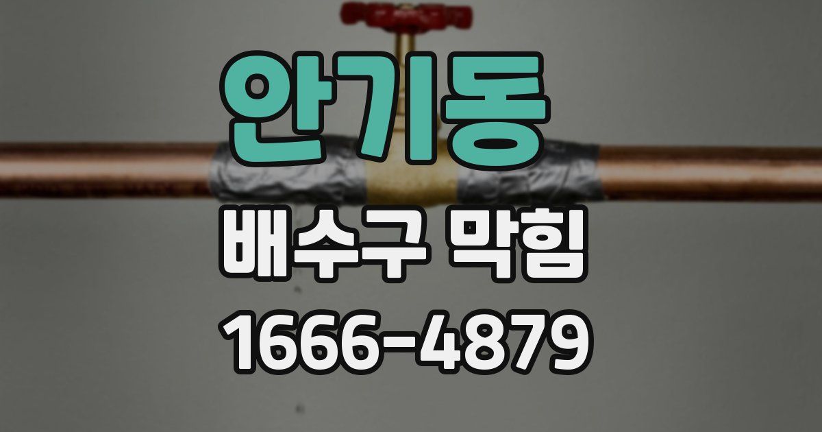 안기동 배수구 막힘