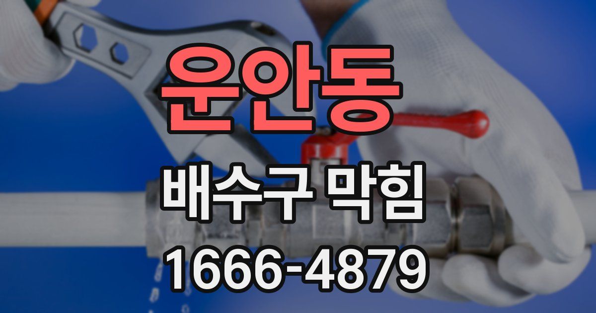 운안동 배수구 막힘