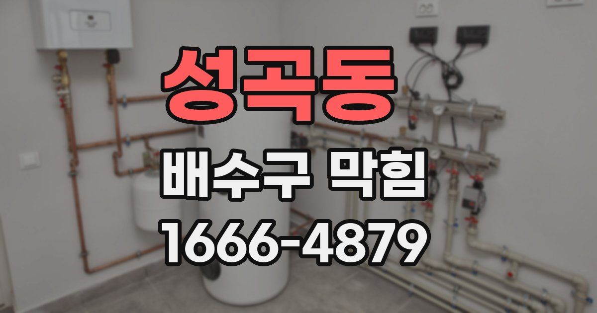 성곡동 배수구 막힘