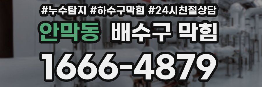 안막동 배수구 막힘