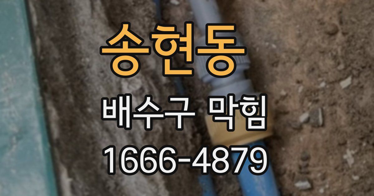 송현동 배수구 막힘