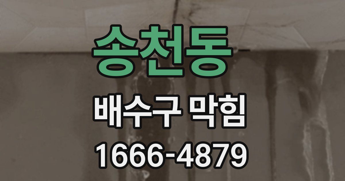 송천동 배수구 막힘