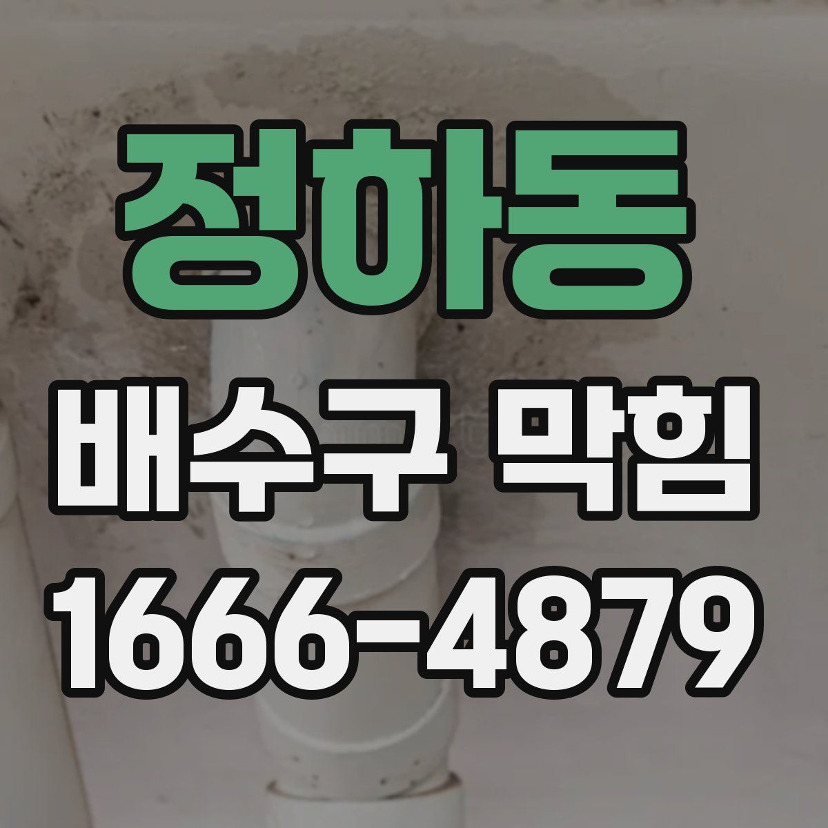 정하동 배수구 막힘