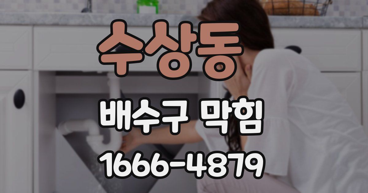 수상동 배수구 막힘