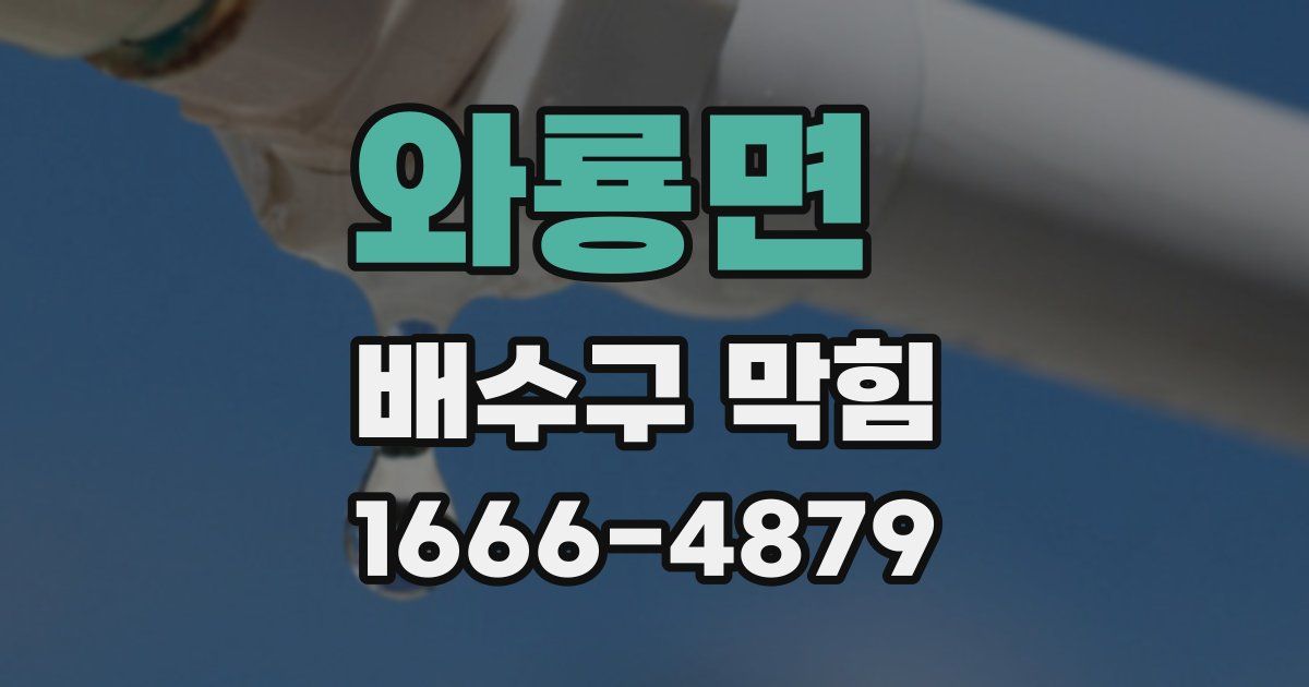 와룡면 배수구 막힘