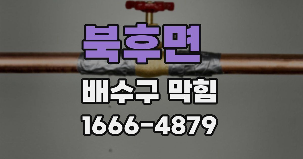 북후면 배수구 막힘