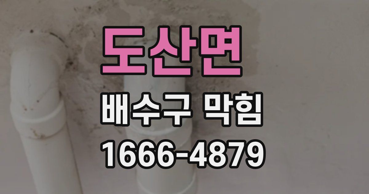 도산면 배수구 막힘