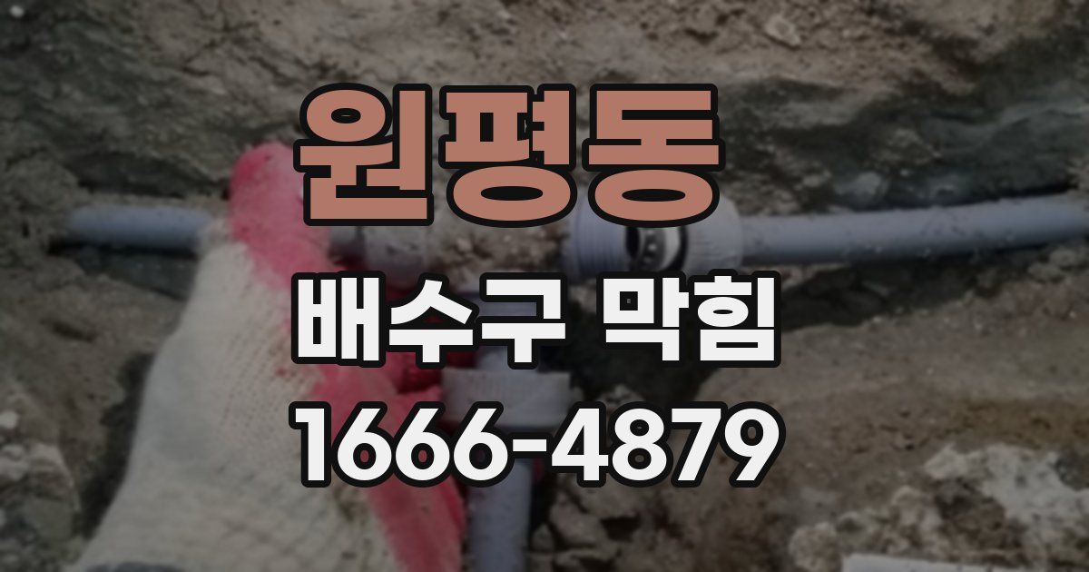 원평동 배수구 막힘