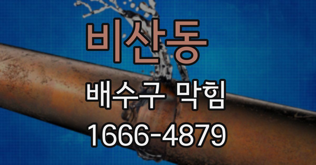 비산동 배수구 막힘