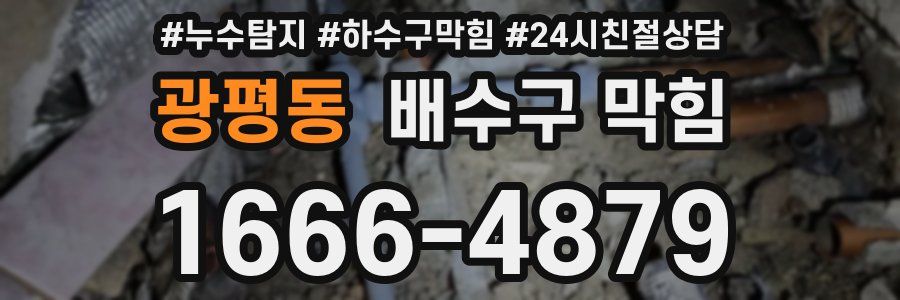 광평동 배수구 막힘