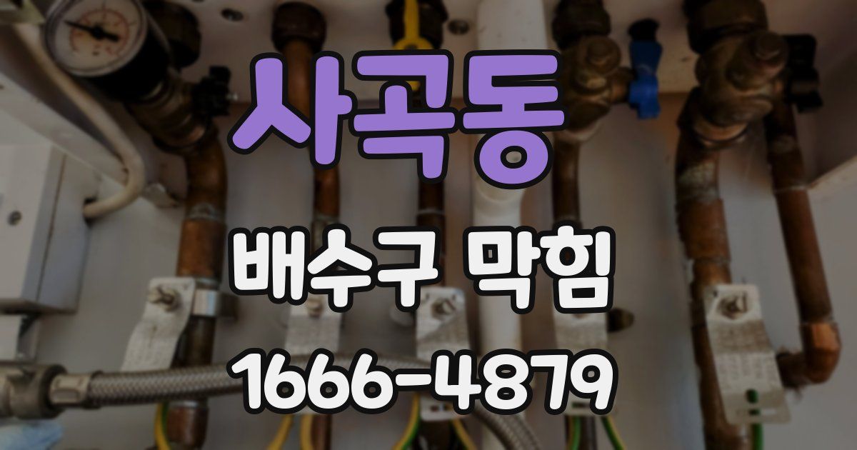사곡동 배수구 막힘