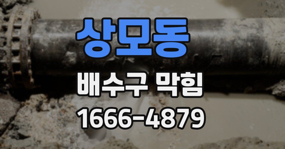 상모동 배수구 막힘