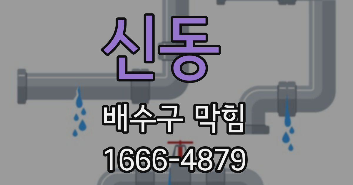 신동 배수구 막힘