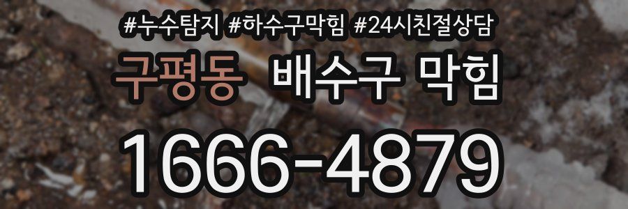 구평동 배수구 막힘
