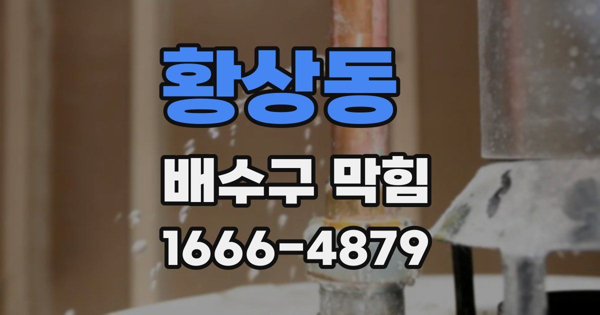 황상동 배수구 막힘