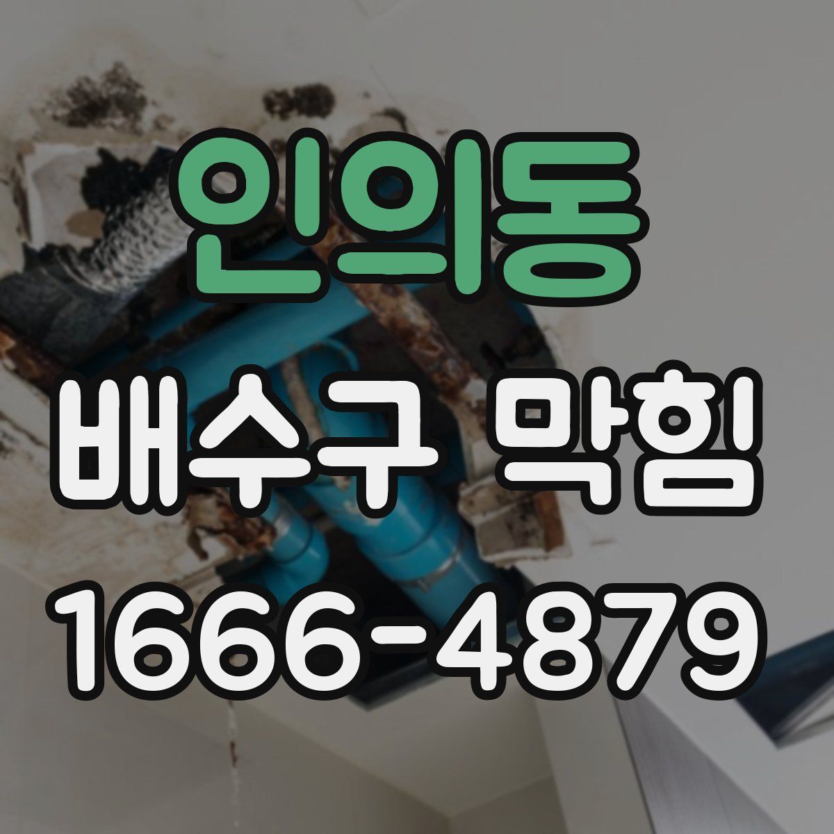 인의동 배수구 막힘