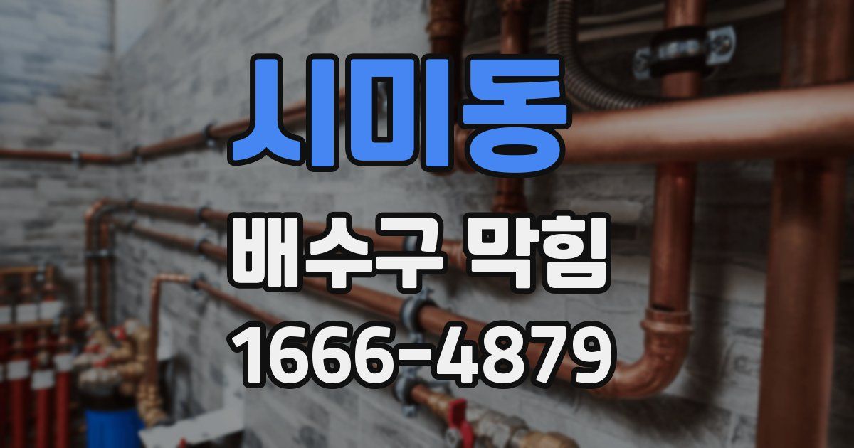 시미동 배수구 막힘