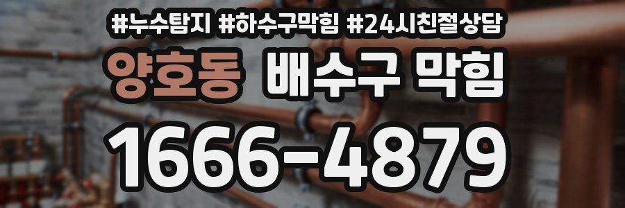 양호동 배수구 막힘