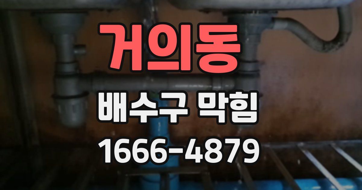 거의동 배수구 막힘