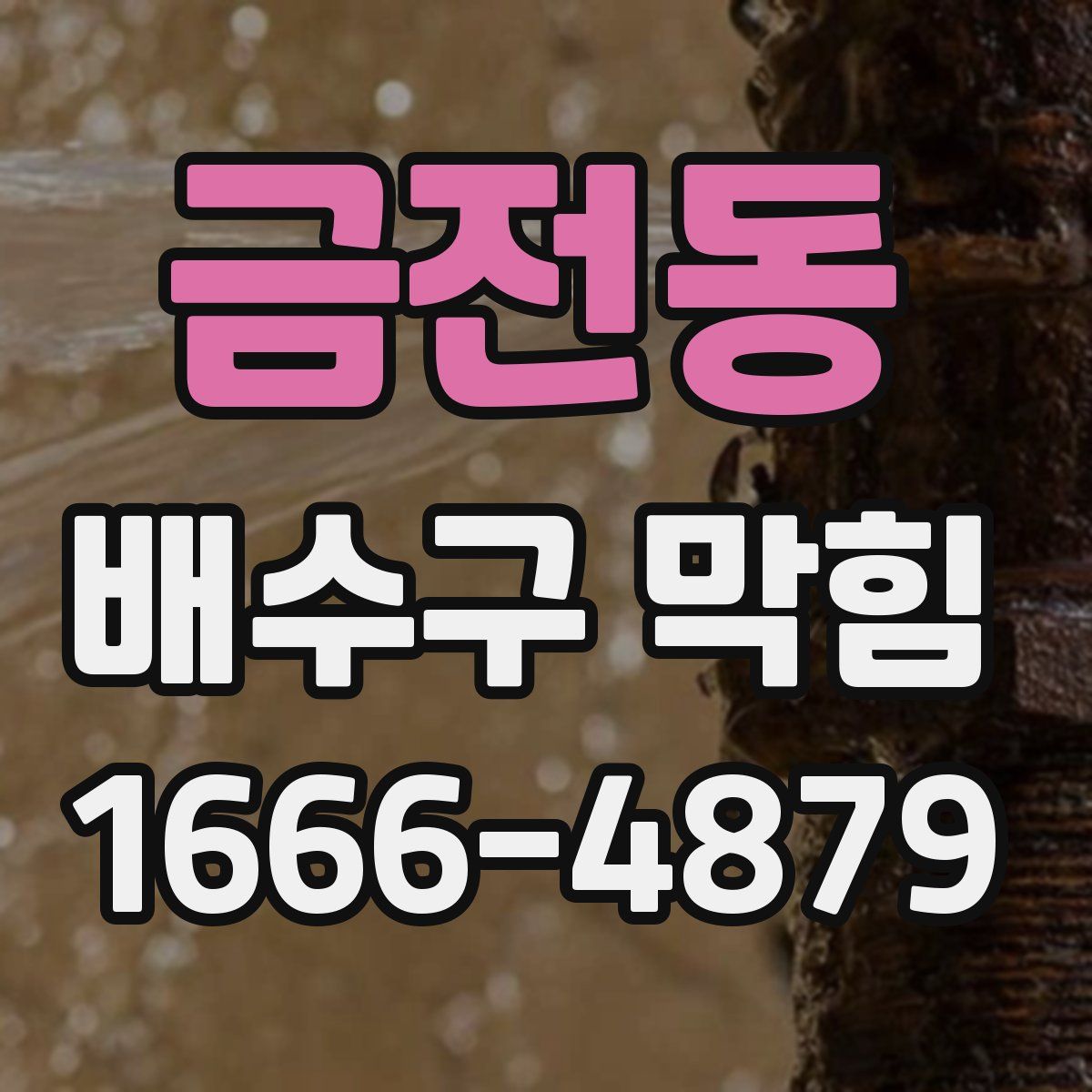 금전동 배수구 막힘