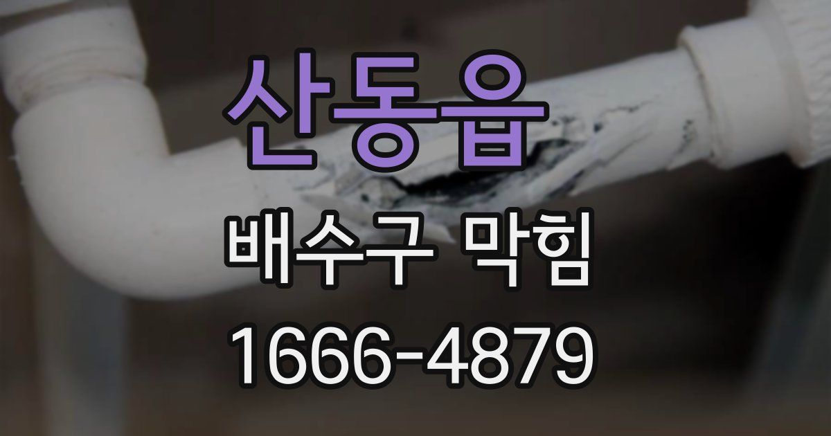 산동읍 배수구 막힘
