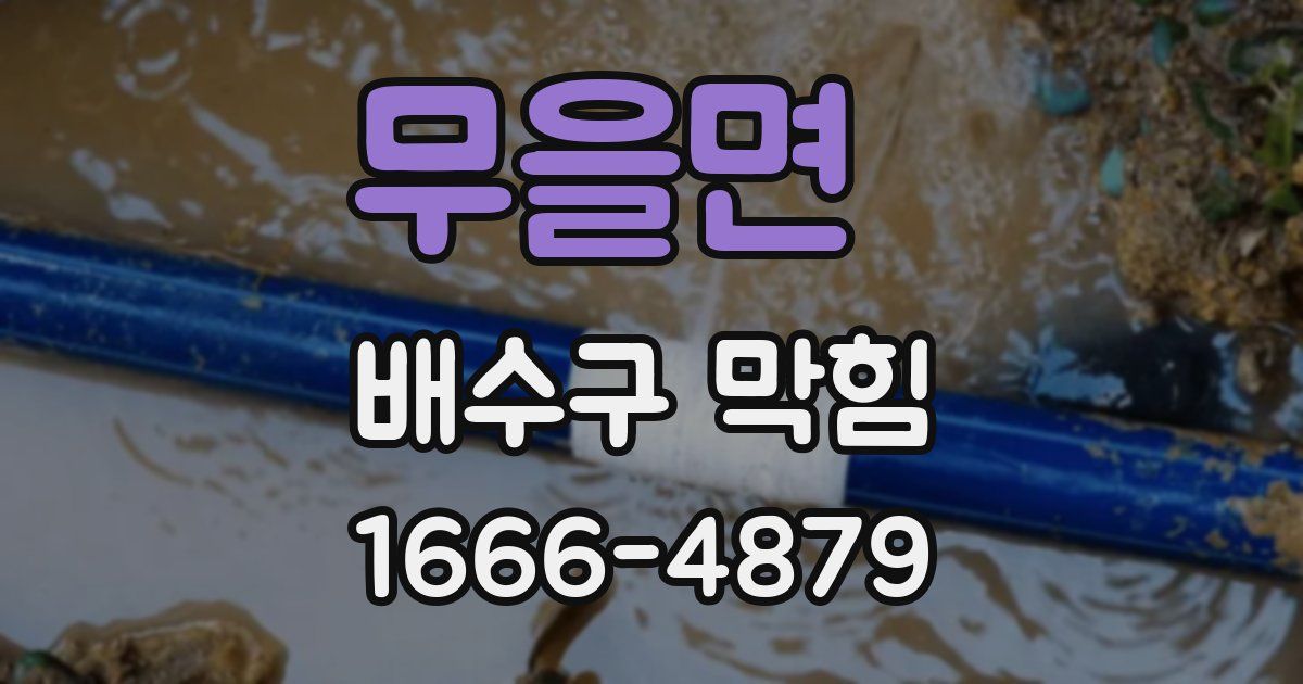 무을면 배수구 막힘