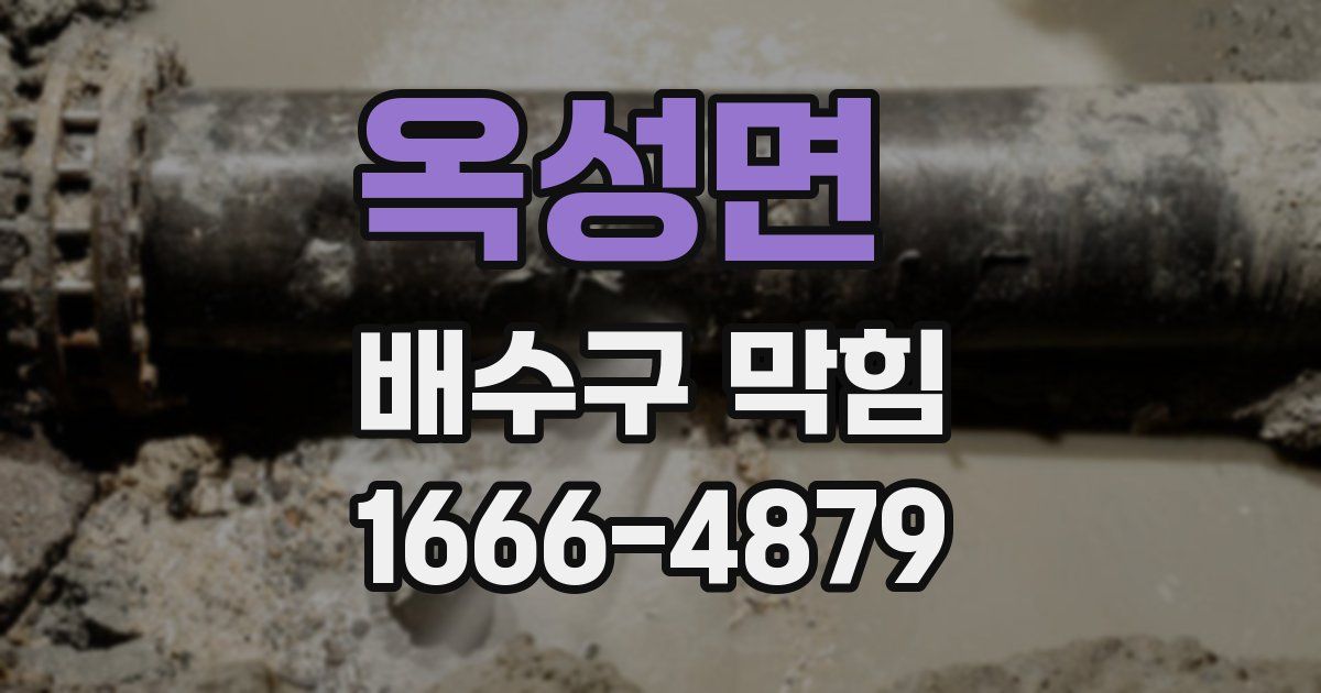 옥성면 배수구 막힘
