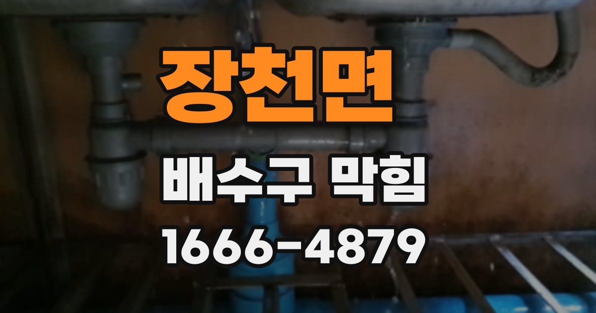 장천면 배수구 막힘
