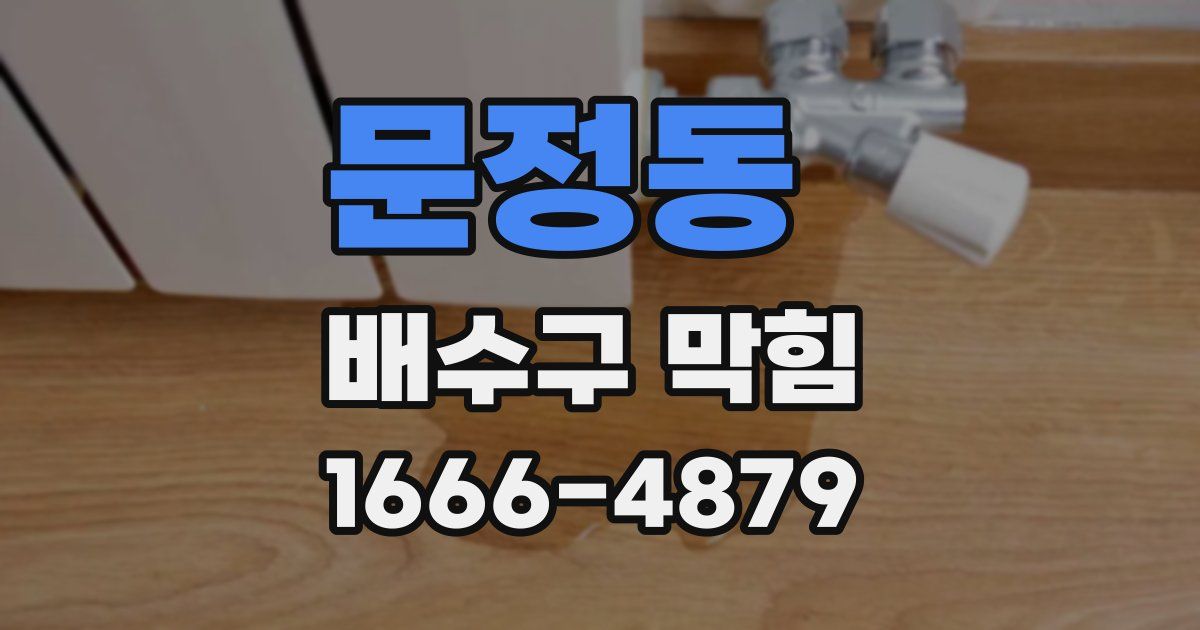문정동 배수구 막힘