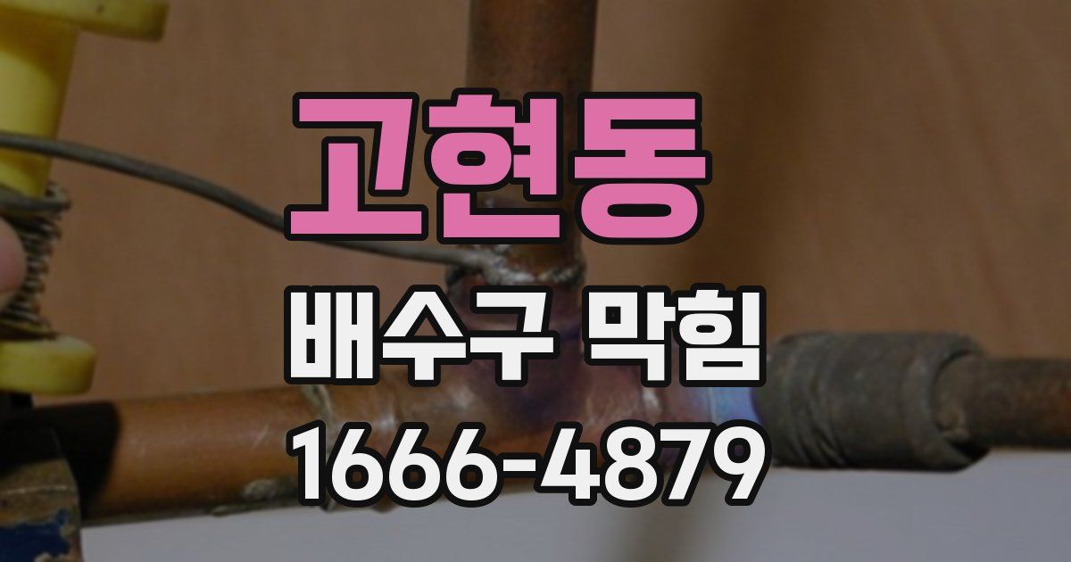 고현동 배수구 막힘