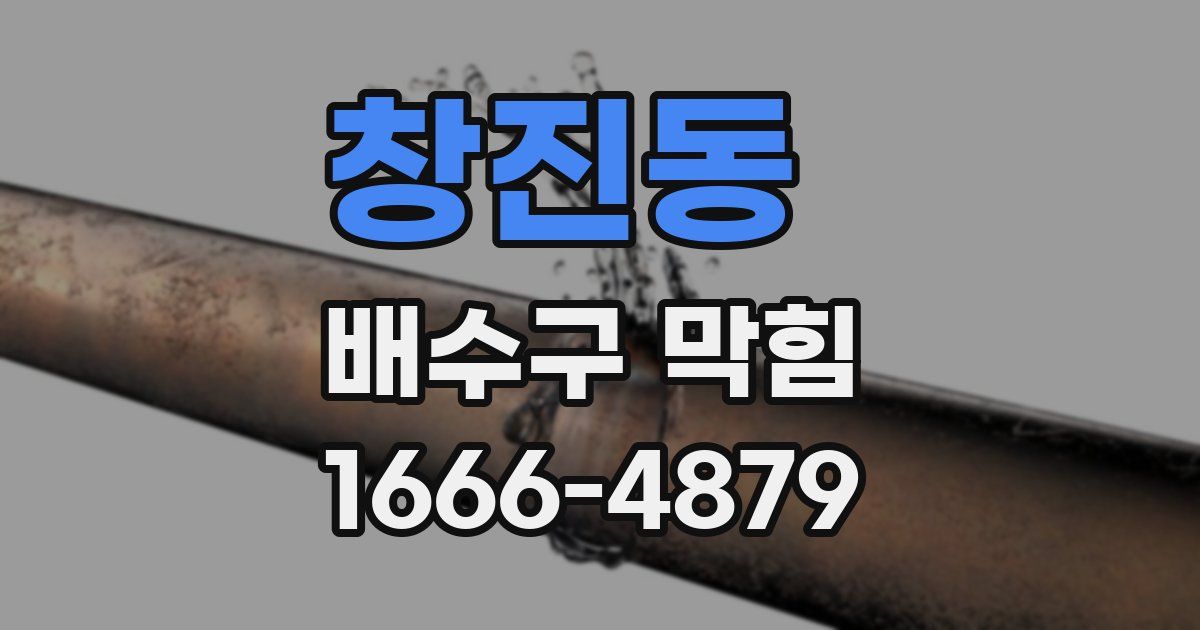 창진동 배수구 막힘