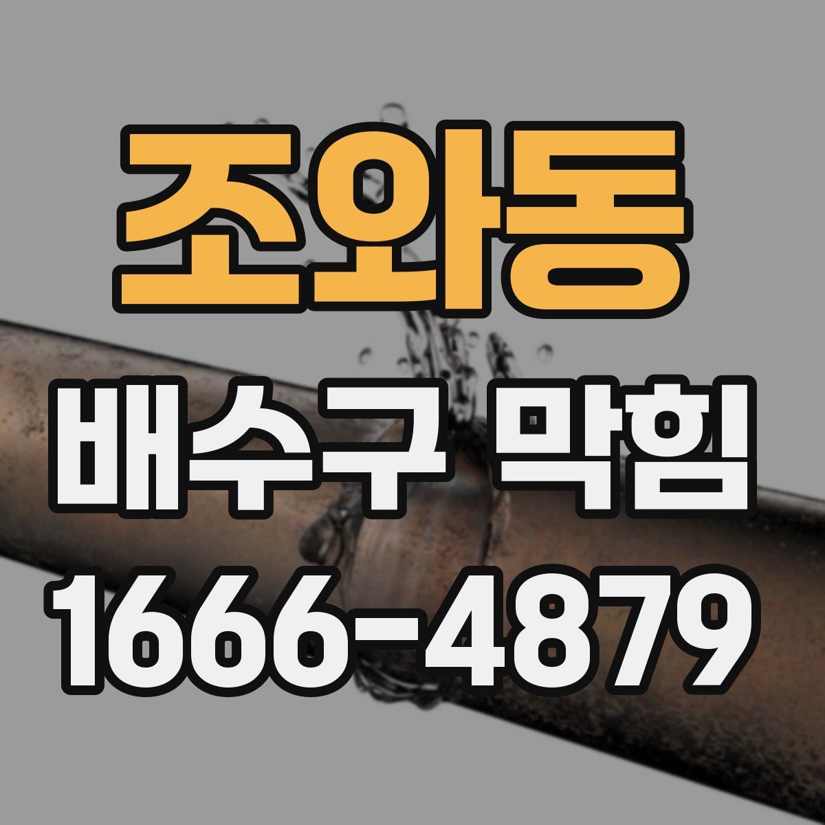 조와동 배수구 막힘