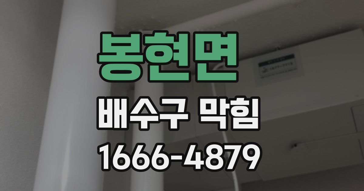 봉현면 배수구 막힘