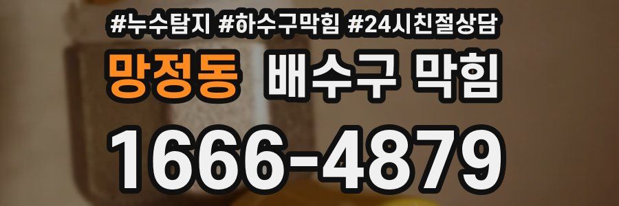 망정동 배수구 막힘