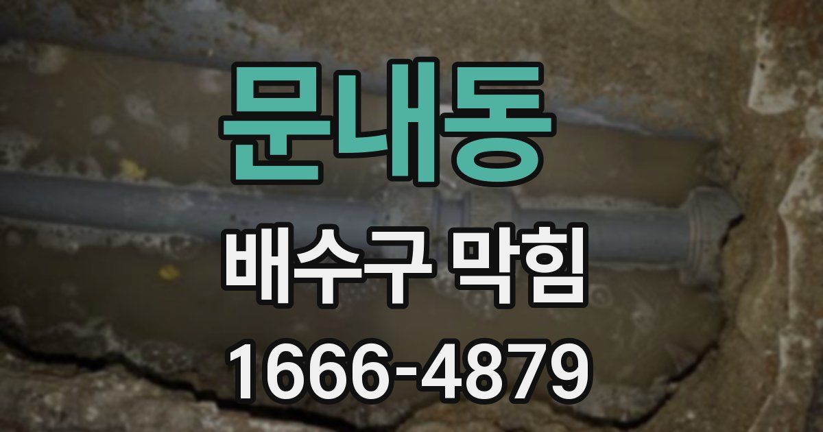 문내동 배수구 막힘