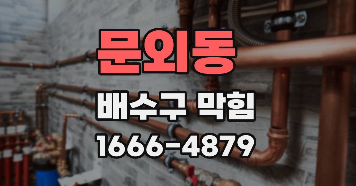 문외동 배수구 막힘