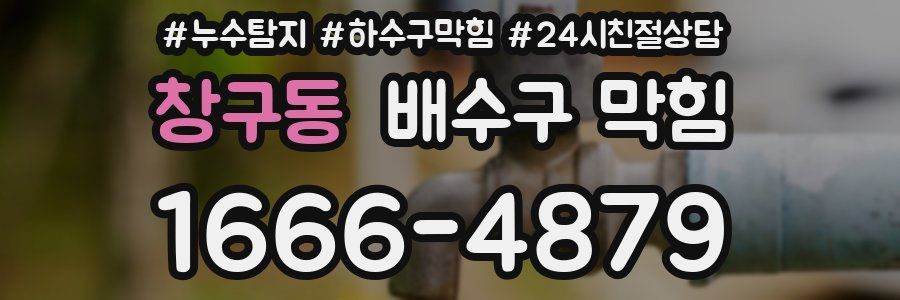 창구동 배수구 막힘