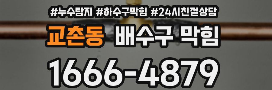 교촌동 배수구 막힘